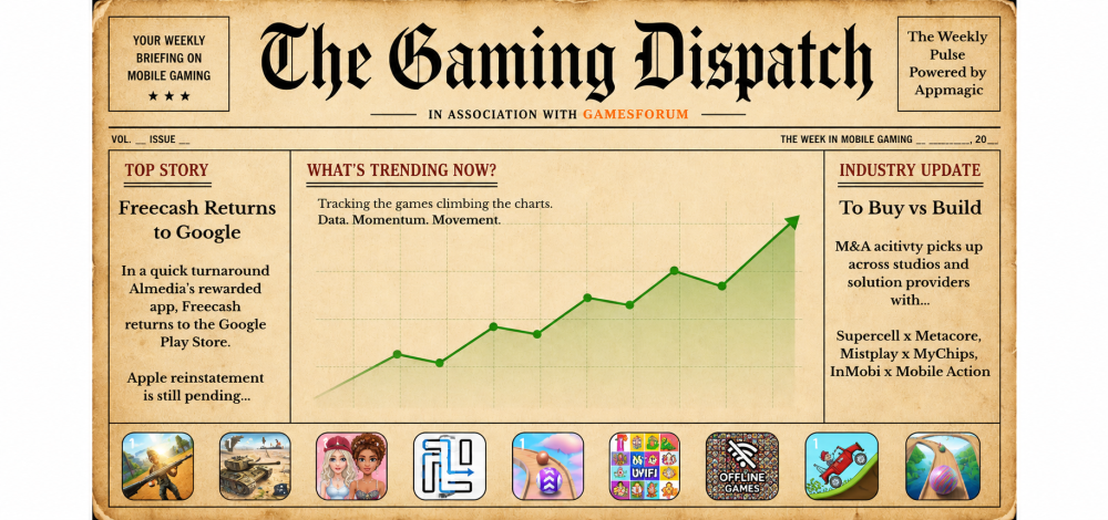 The Gaming Dispatch: Freecash Returns, AppLovin Q1 Report, Angry Birds Hall of Fame, Supercell x Metacore, Mistplay x MyChips, InMobi x Mobile Action image
