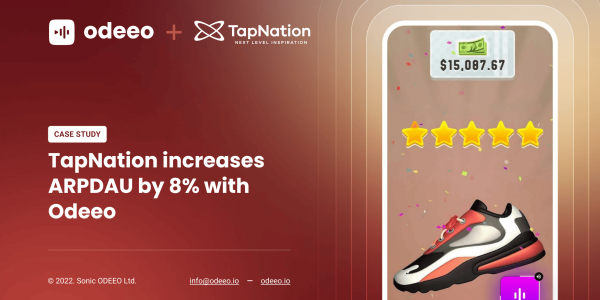 Case Study: TapNation increases ARPDAU by 8% with Odeeo image